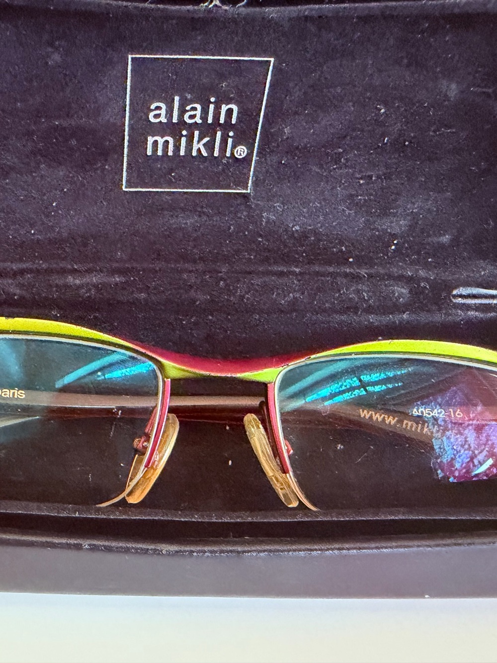 Alain Mikli women’s  Multicolor Metal Frame Glasses purple and green
